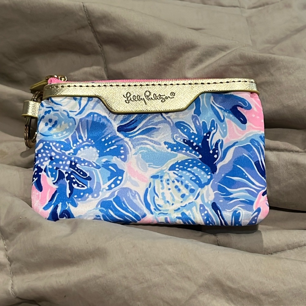 Lily Pulitzer keychain with clear ID slot Brand new without tags!